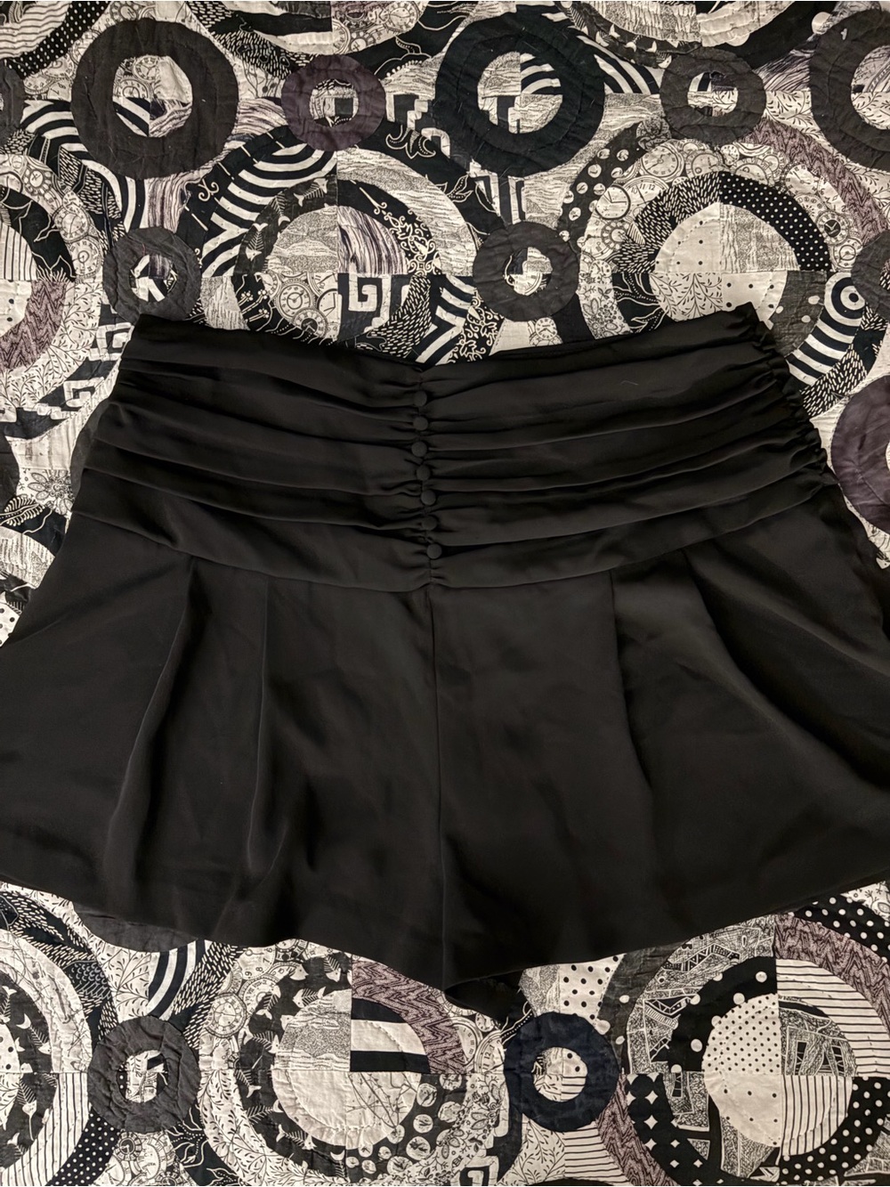 Zara Black Tailored Skort NWT XXL Pleated High Rise